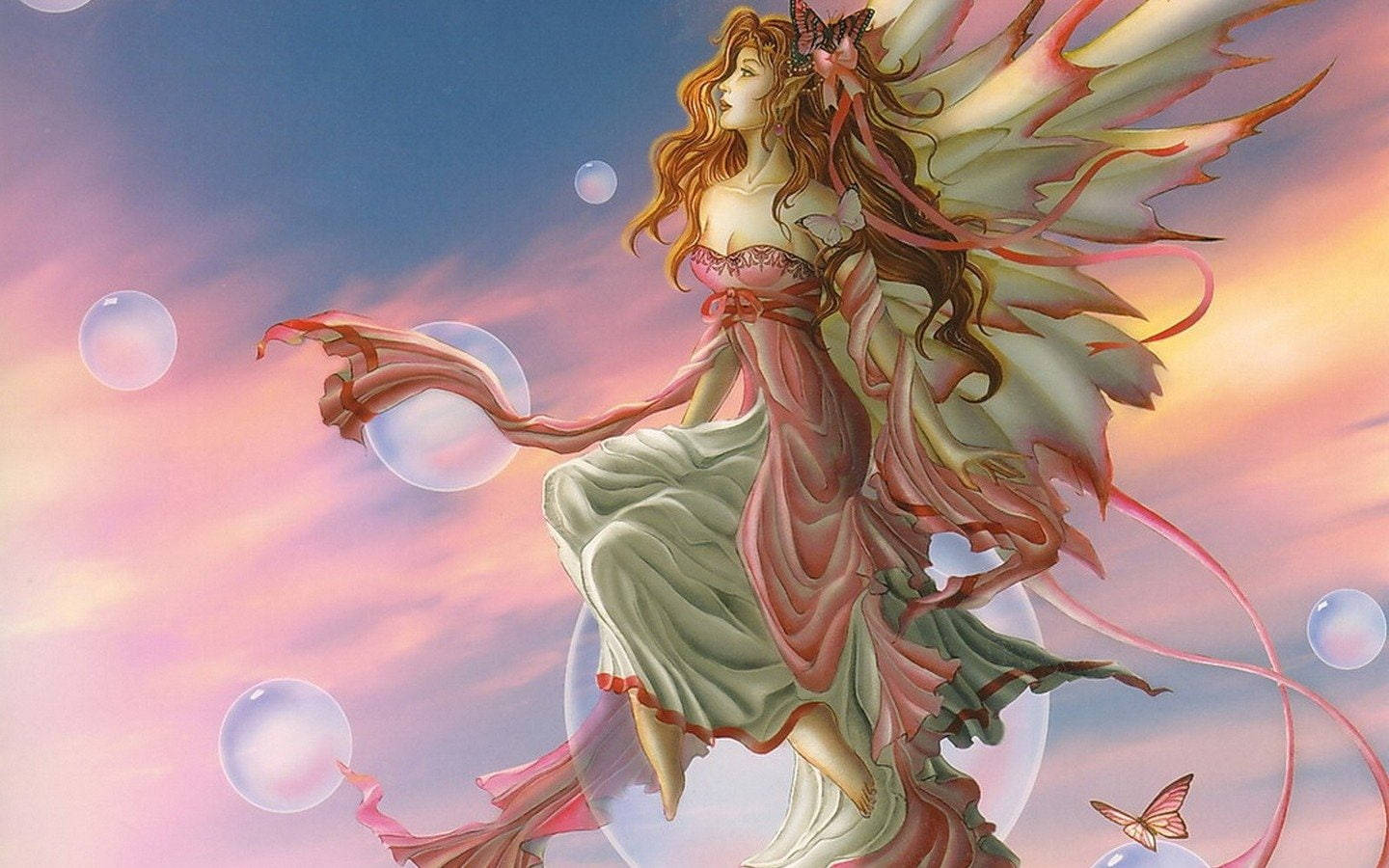 Dusky Pink Fairy Background