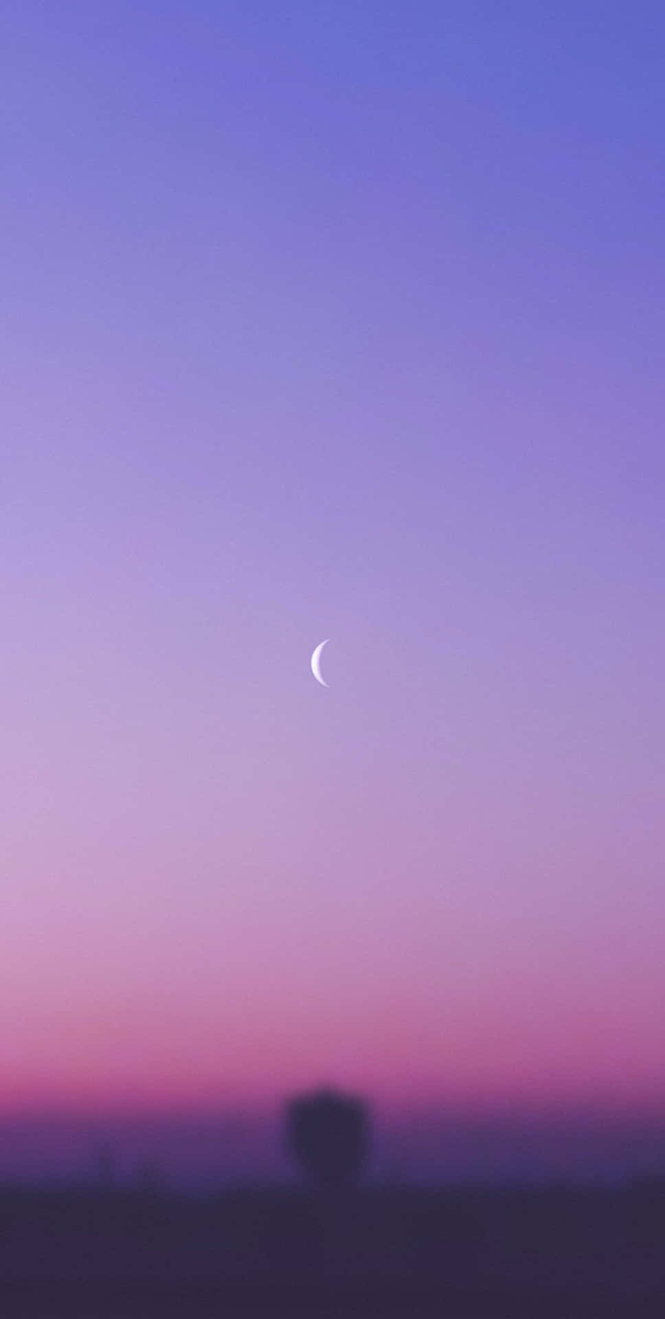 Dusky Sky And Pink Moon Background