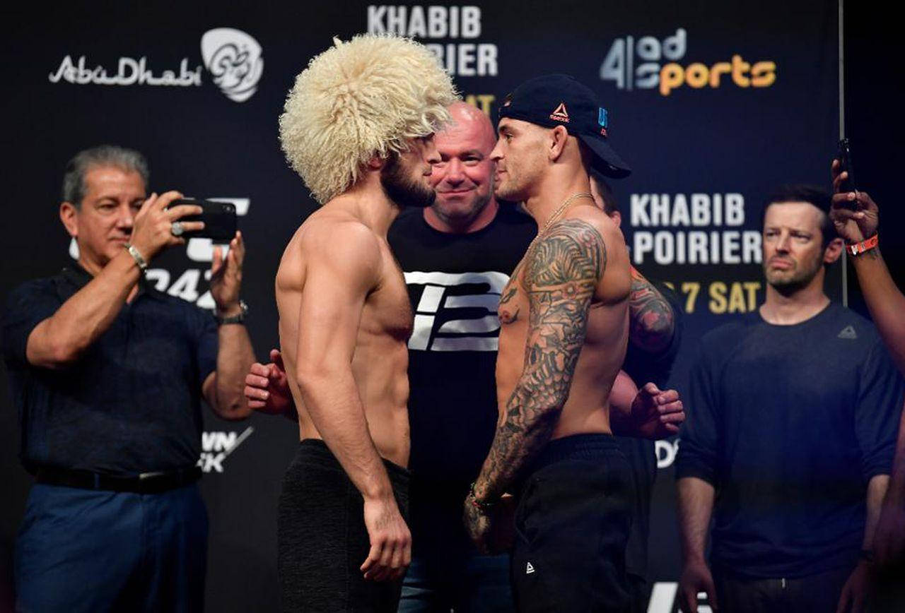 Dustin Poirier Cap Khabib Afro Background