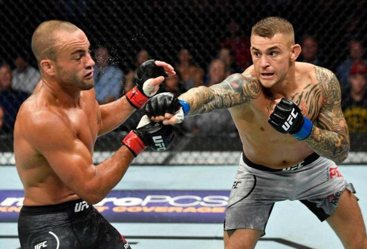 Dustin Poirier Punches Eddie Alvarez