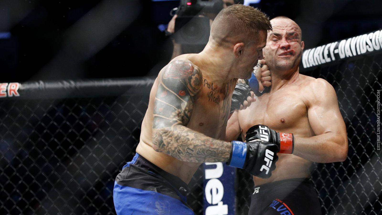 Dustin Poirier Punches Opponent Neck