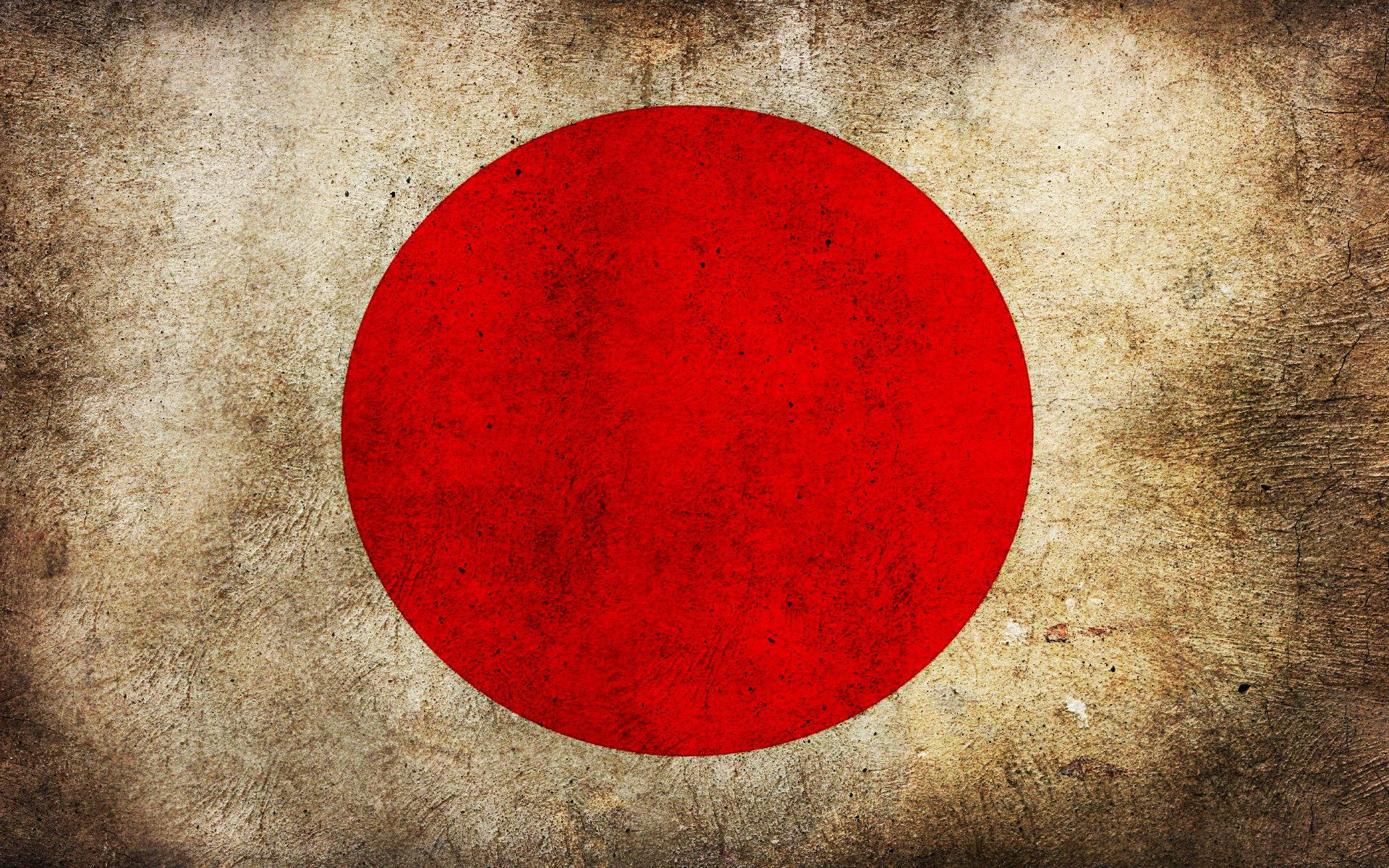 Dusty Photo Of A Japan Flag Background