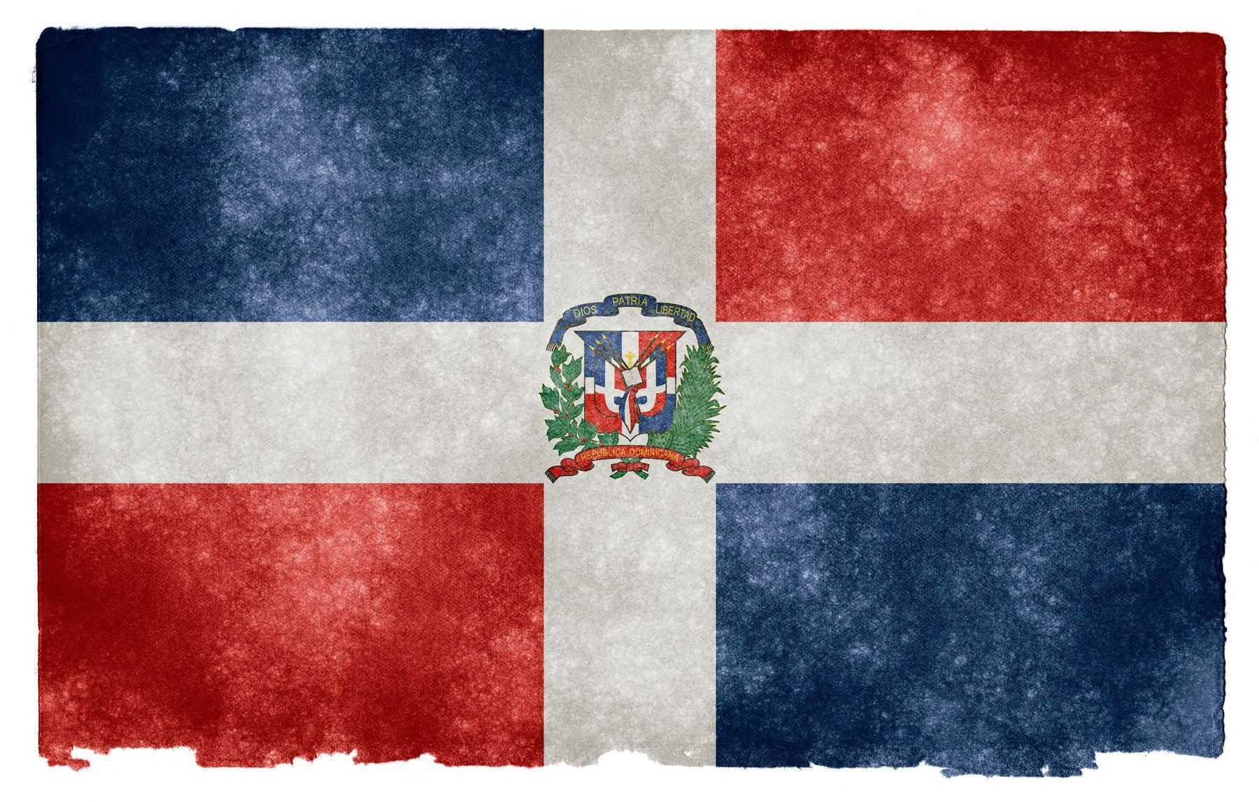 Dusty Vintage Dominican Republic Flag