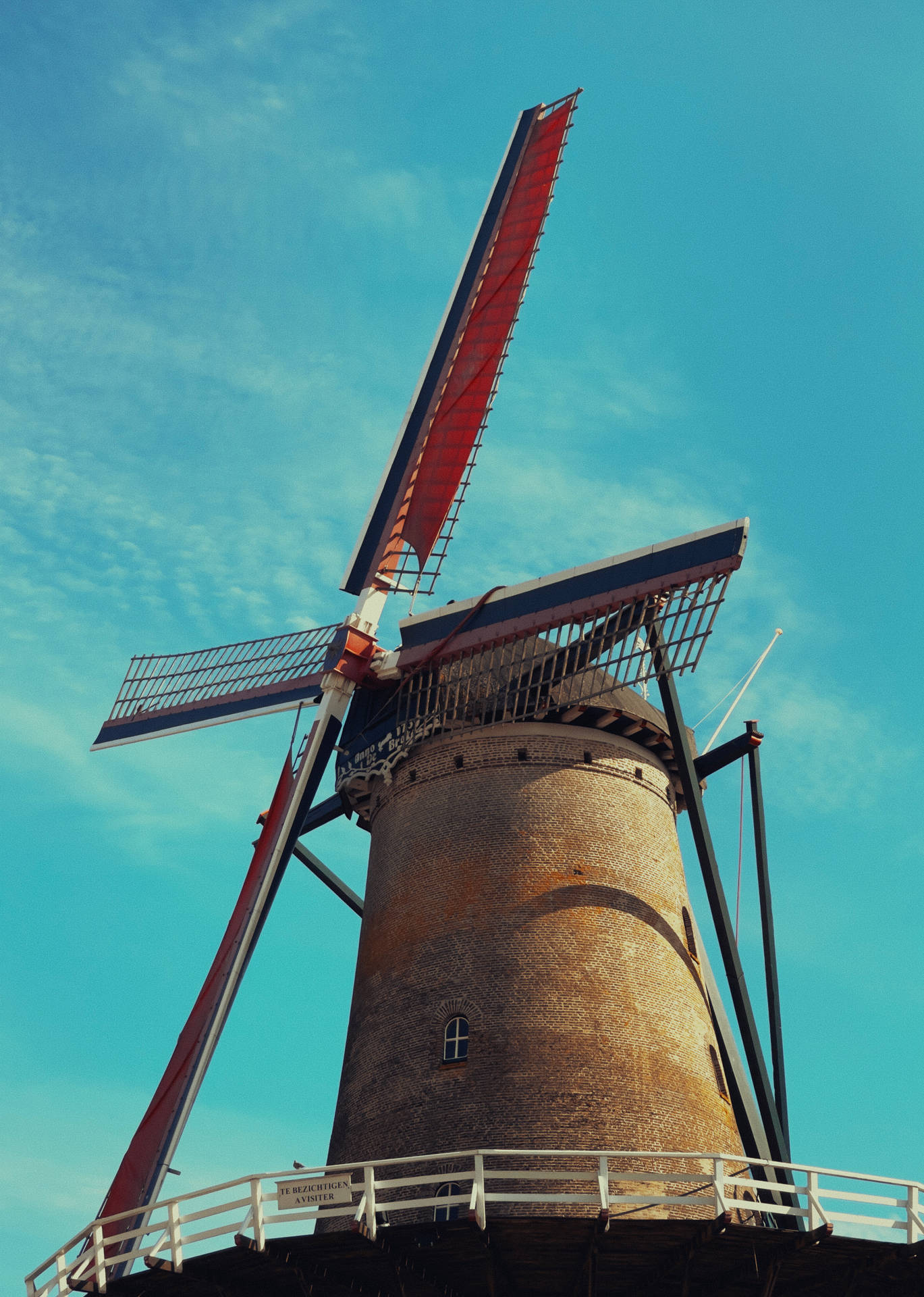 Dutch Windmill Old Iphone Background
