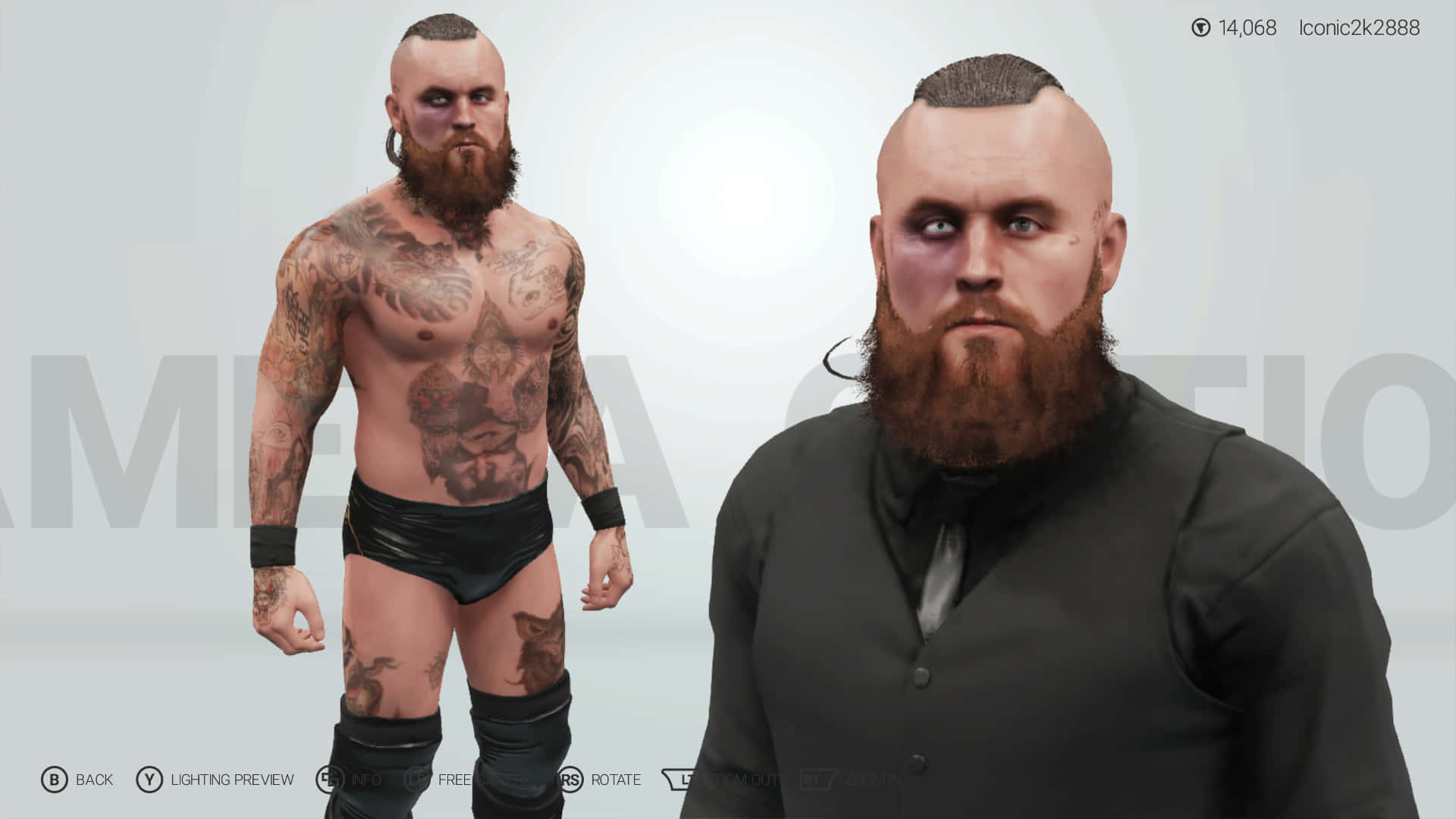 Dutch Wrestler Malakai Black Modded Character Outfit Background