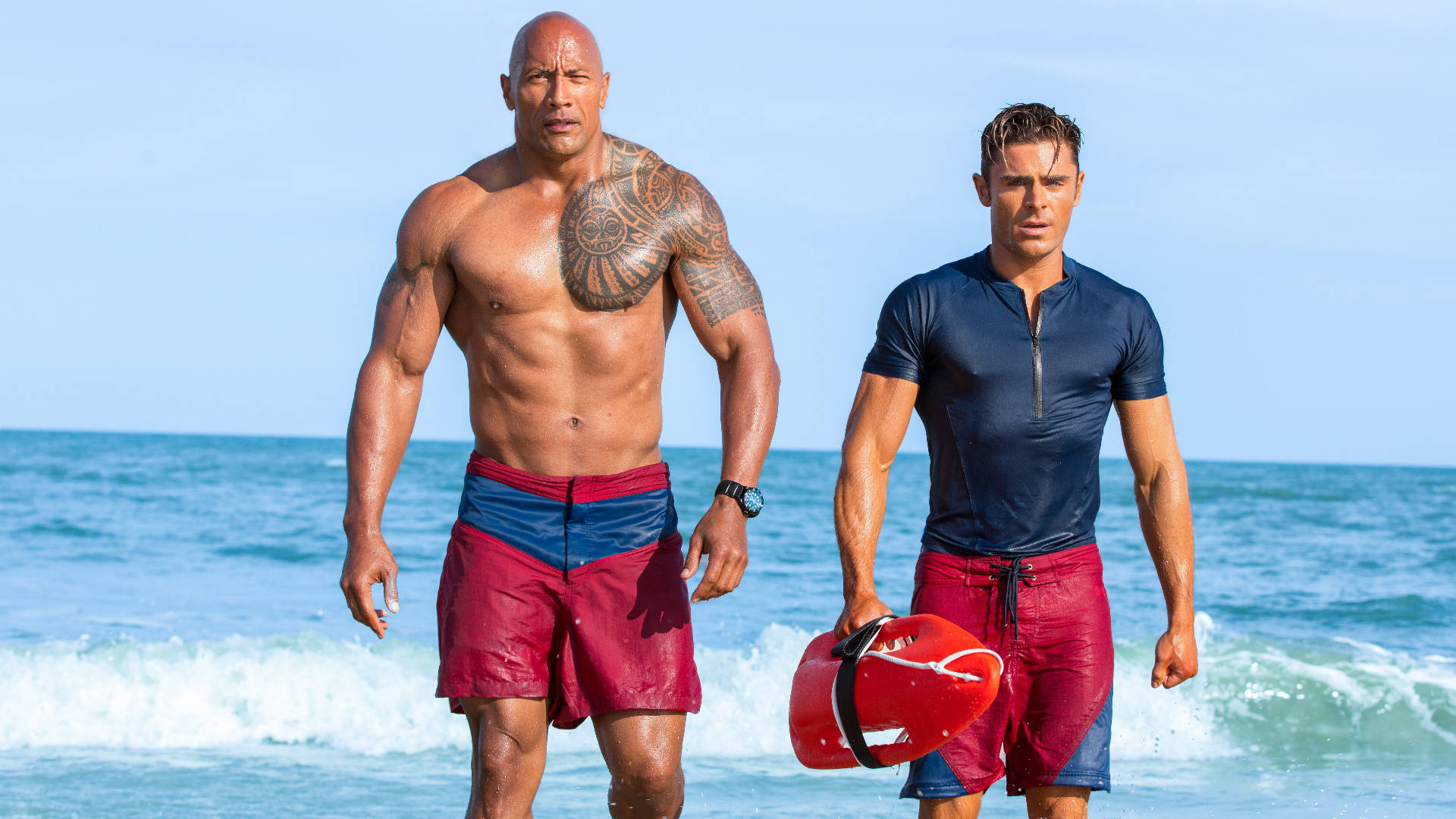 Dwayne Johnson And Zac Efron Team Up For Baywatch Background