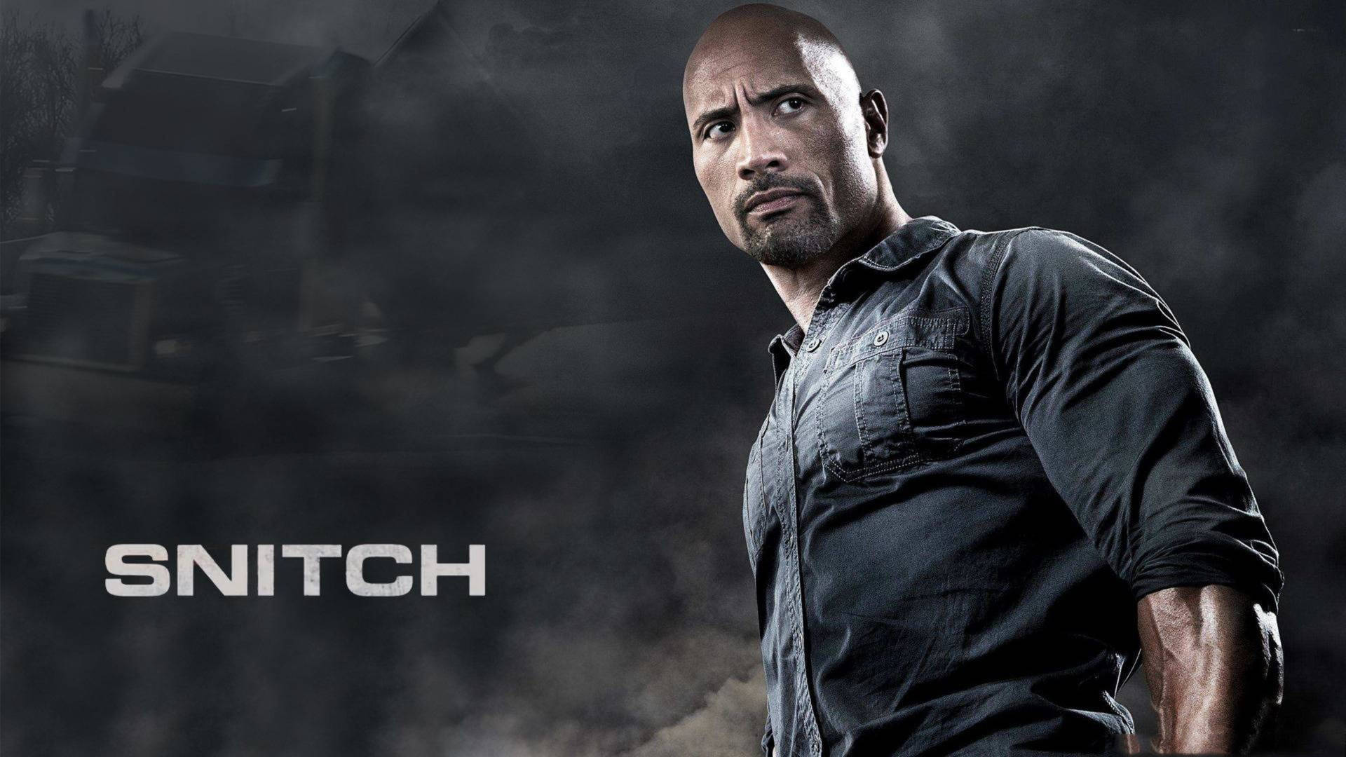 Dwayne Johnson Powerfully Intense In Snitch Movie Poster. Background