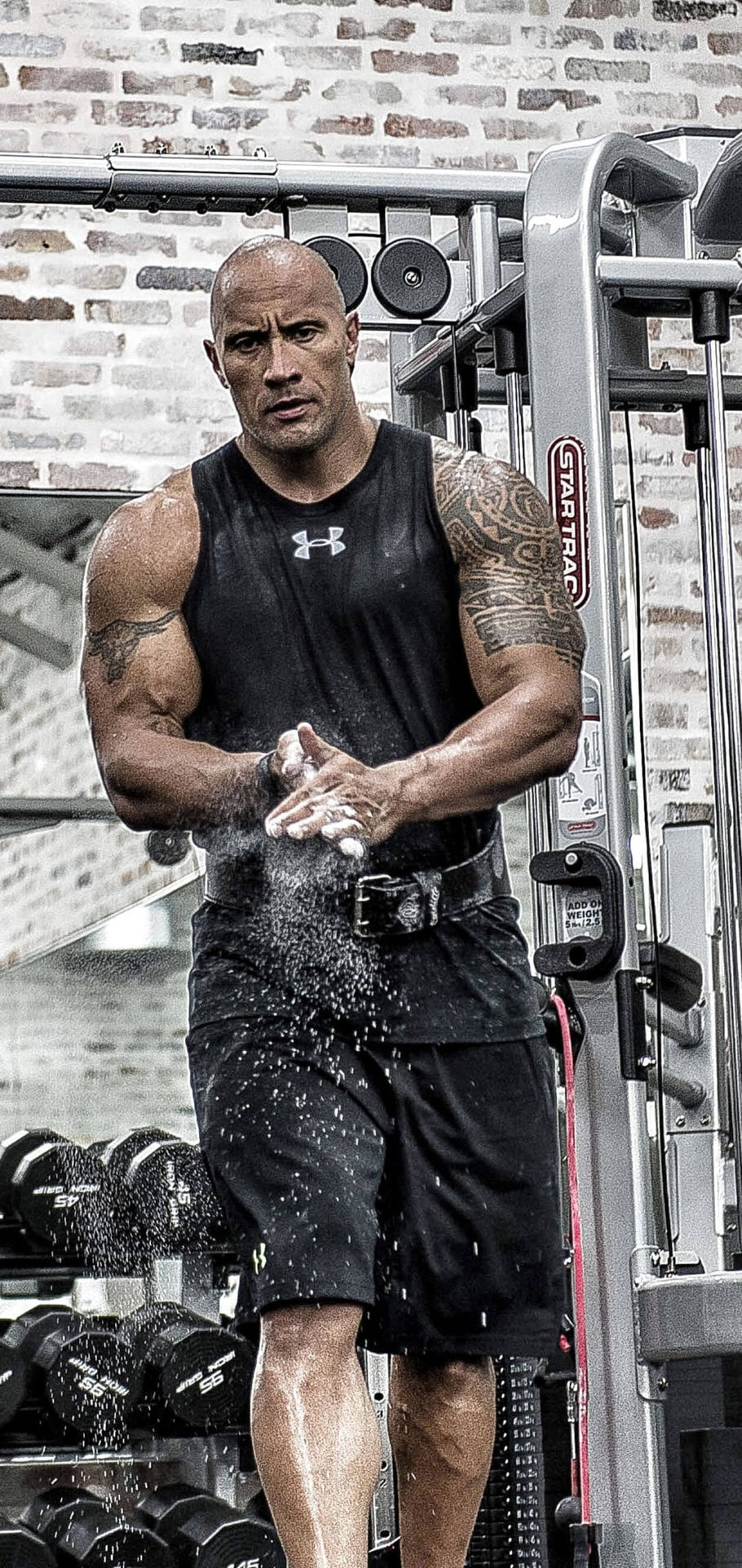 Dwayne The Rock Johnson Gym Powder Background