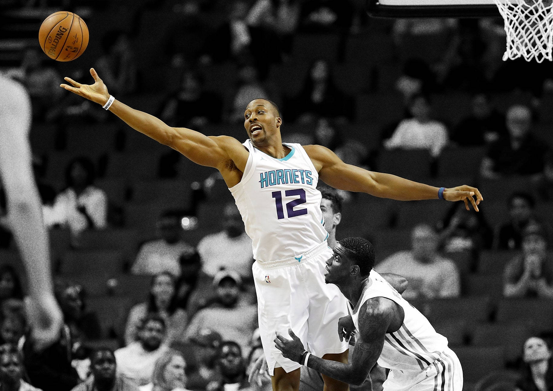 Dwight Howard Charlotte Hornets Nba Basketball Background