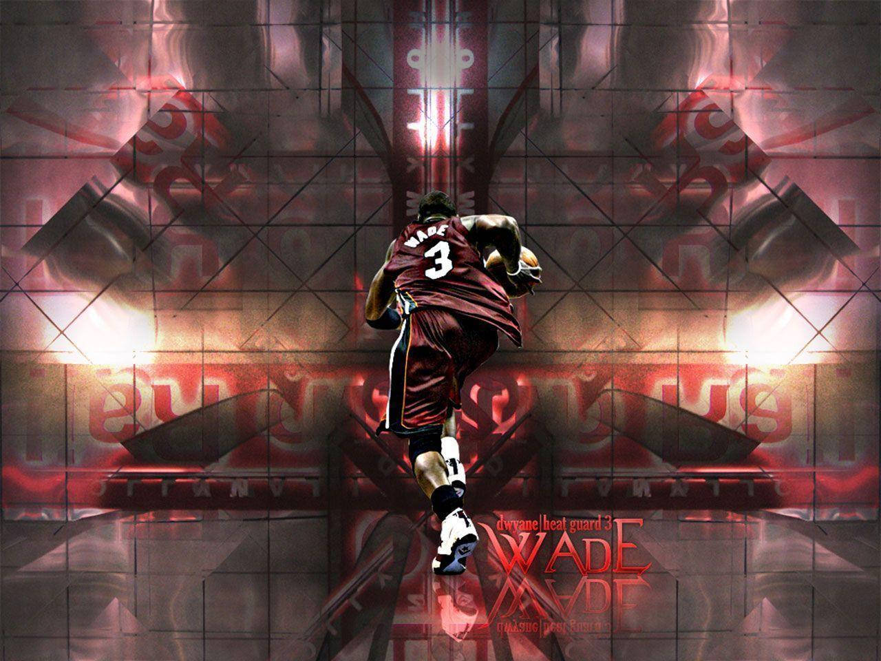 Dwyane Wade Number Three Jersey Hd Digital Art Background