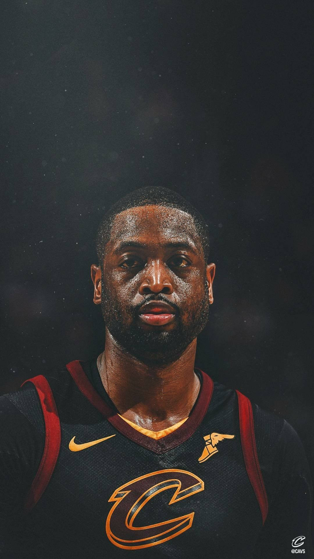 Dwyane Wade Sweaty In Cleveland Cavaliers Jersey Background