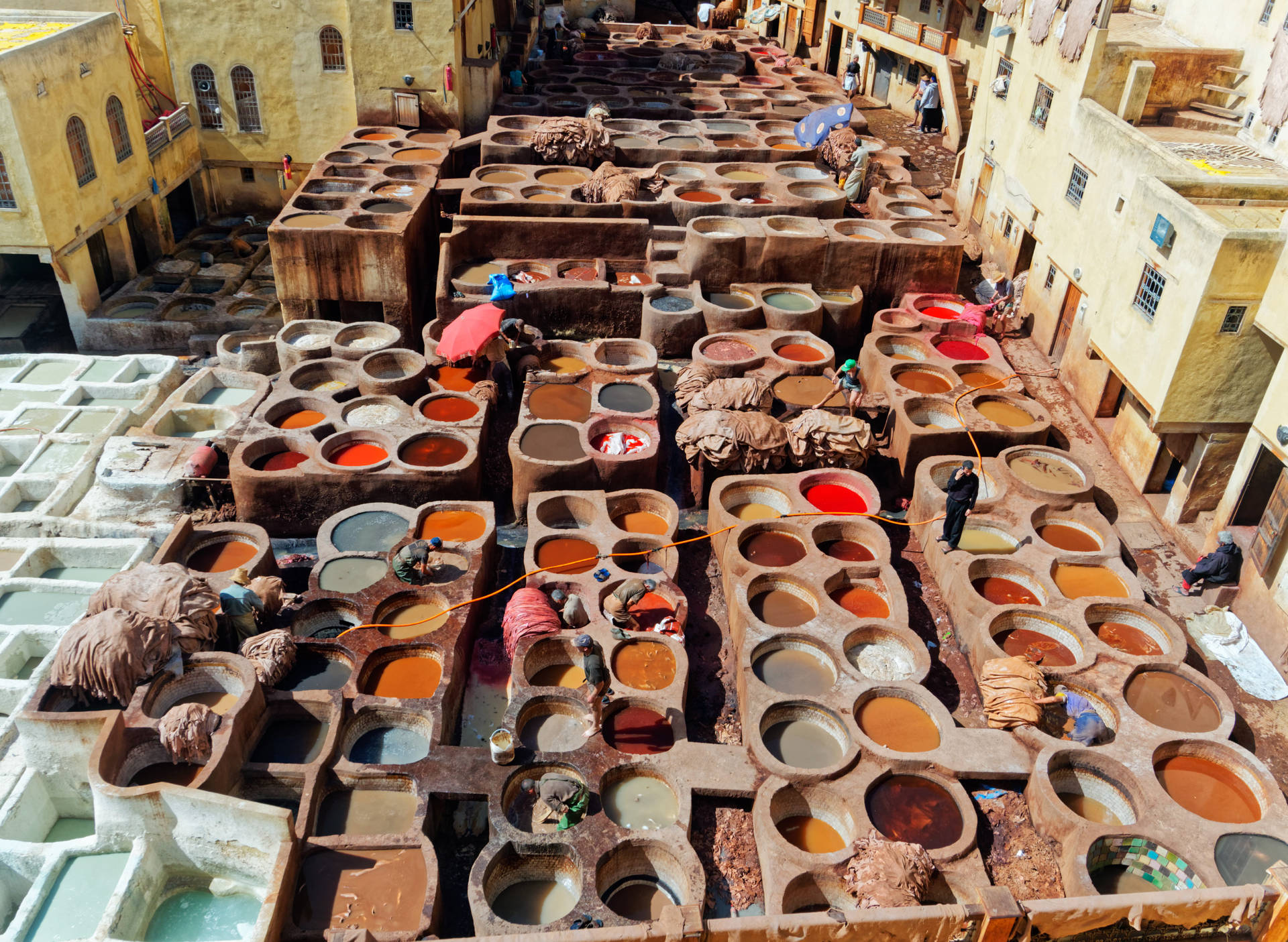 Dye Pits Morocco Background