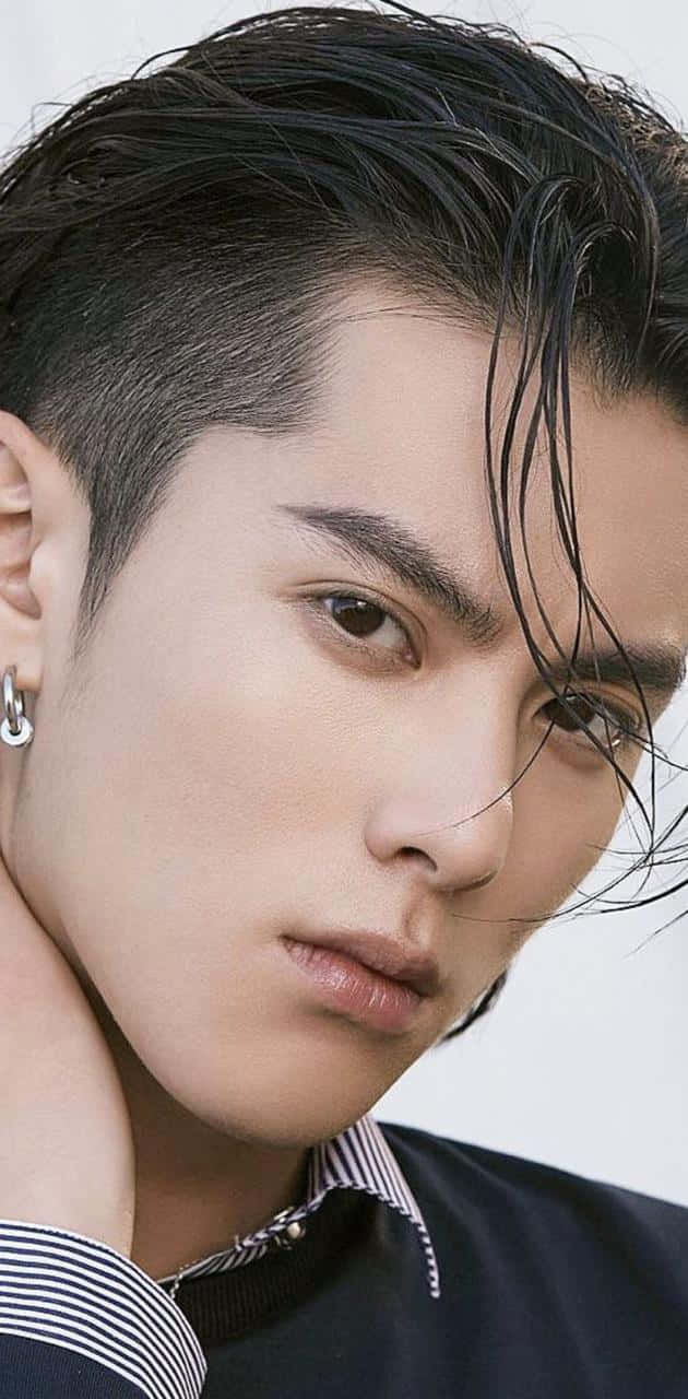 Dylan Wang Hand In His Neck Background