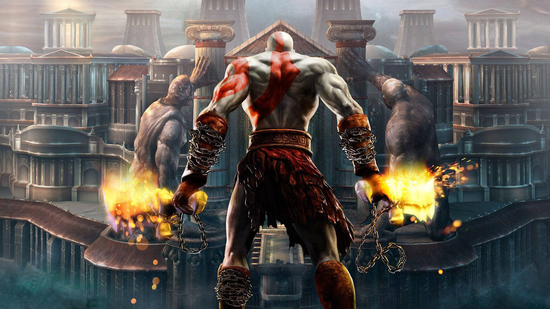 Dynamic 3d Gaming Experience With God Of War Ii Background