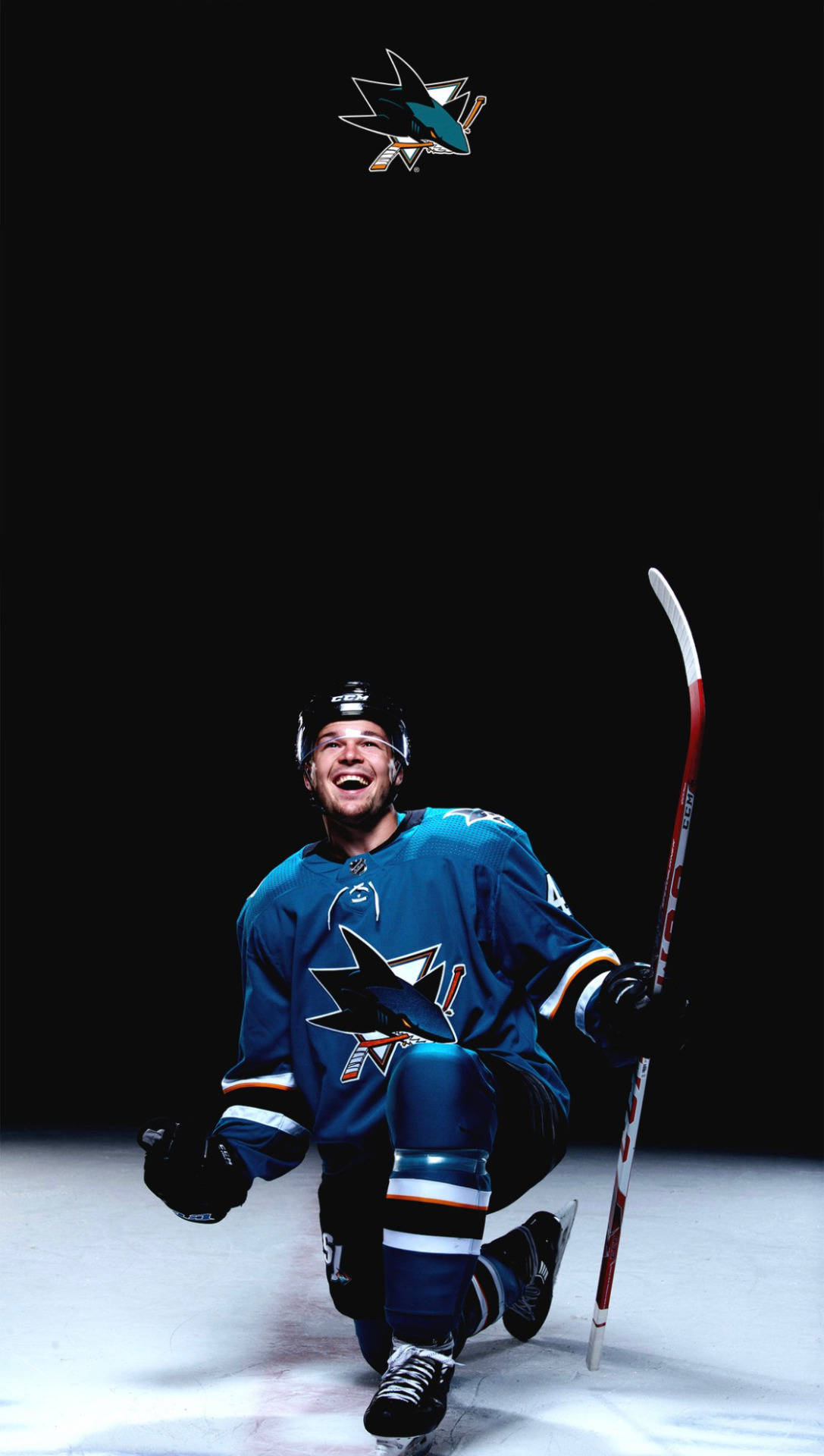 Dynamic Action Shot Of Nhl Star Tomas Hertl Background