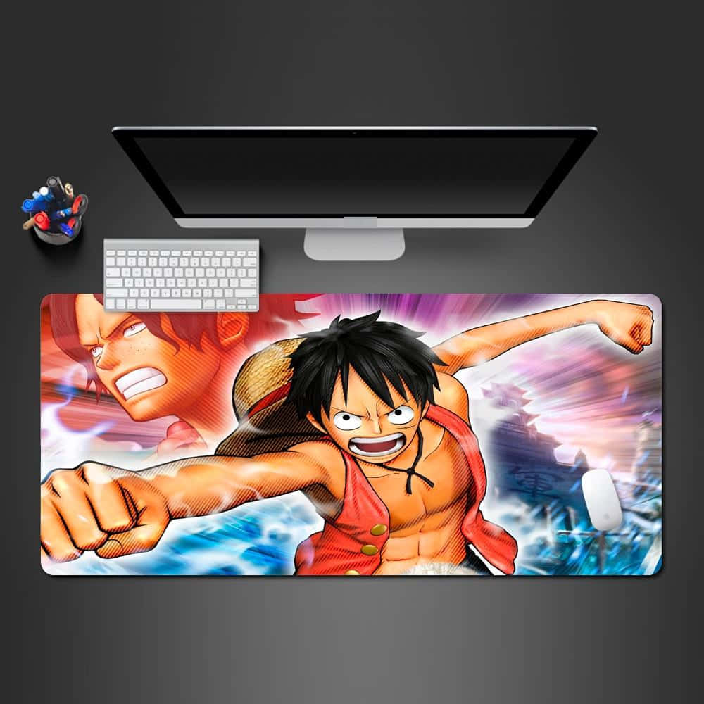 Dynamic Anime Luffy Mouse Mat Background