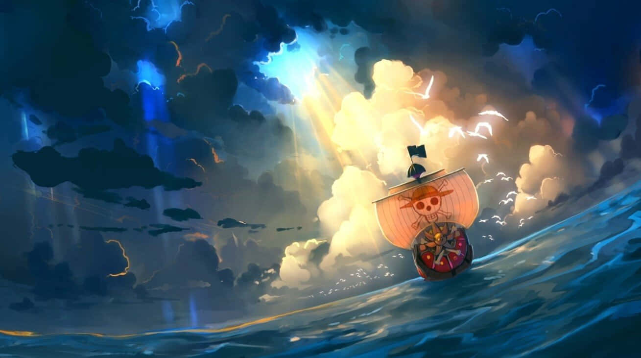 Dynamic Anime One Piece Going Merry Ship Background