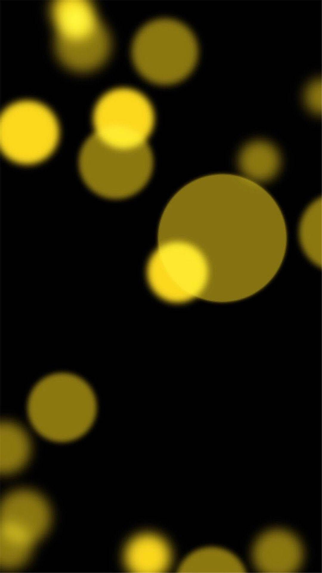 Dynamic Black Yellow Bokeh Background