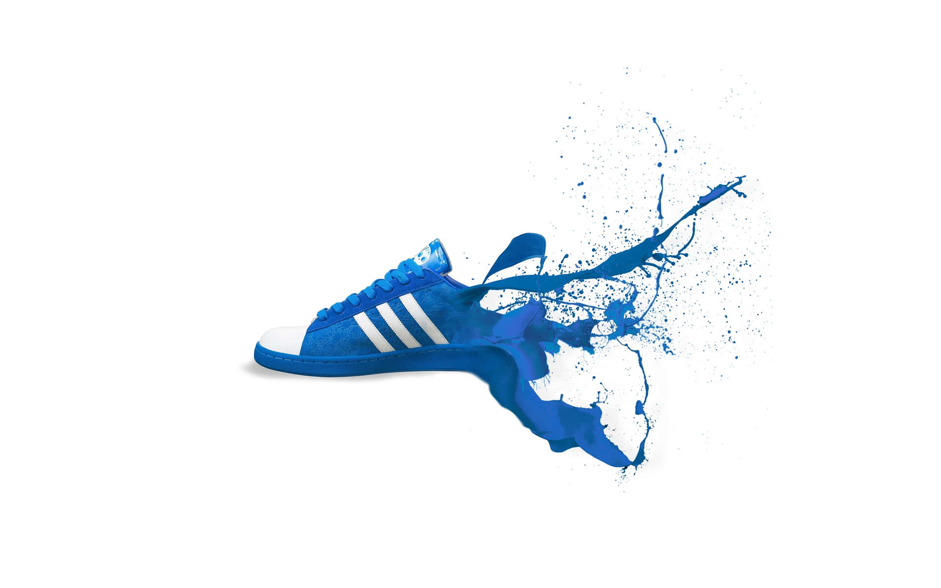 Dynamic Blue Sneaker Splash Background