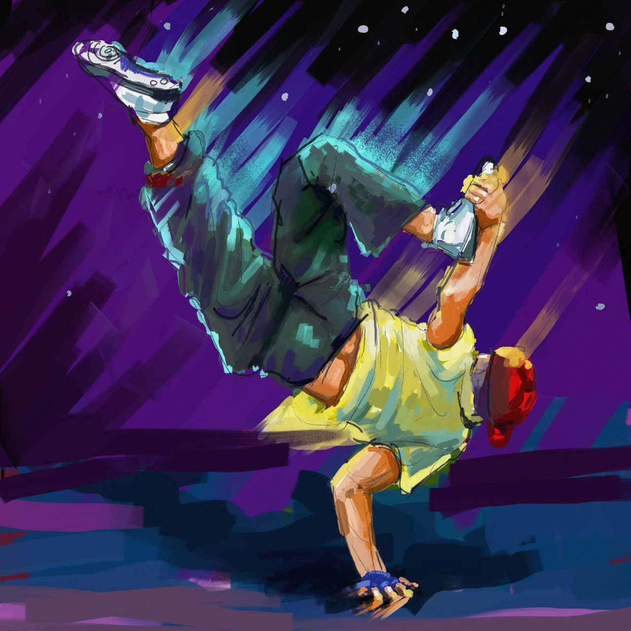 Dynamic Breakdance Freeze Background