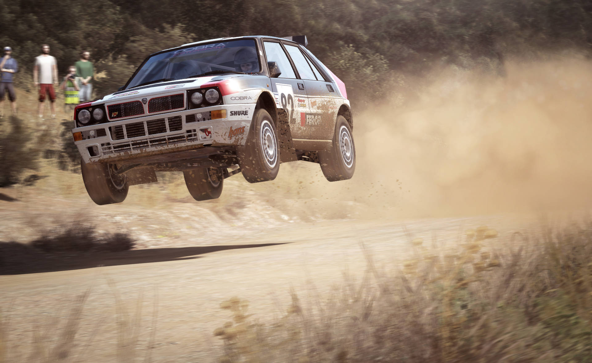 Dynamic Car Drifting On Muddy Track In Dirt Rally Race