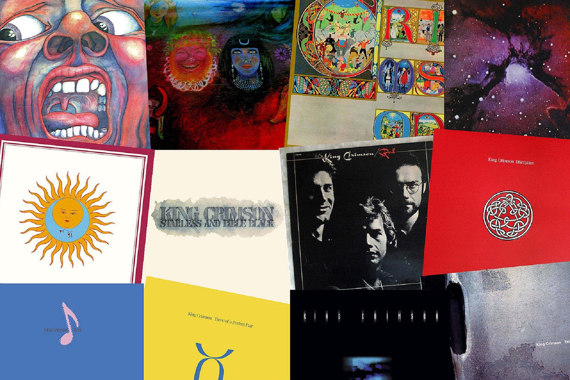 Dynamic Collection Of King Crimson Albums Background