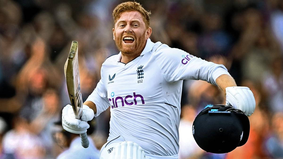 Dynamic Cricketer Jonny Bairstow In Action