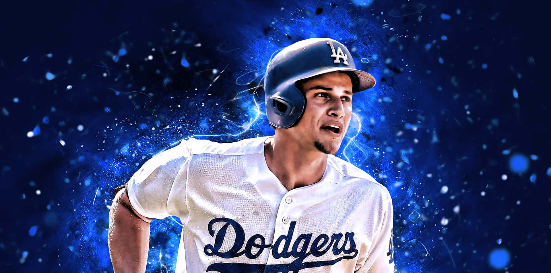 Dynamic Dodgers Player Artistic Background Background