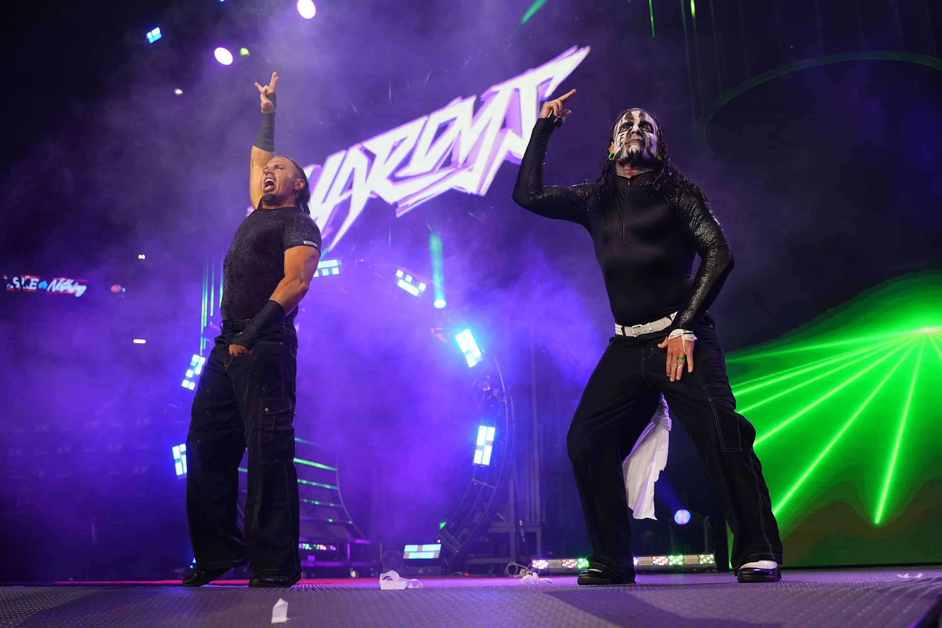 'dynamic Duo Matt Hardy And Jeff Hardy At Aew Double Or Nothing Event'