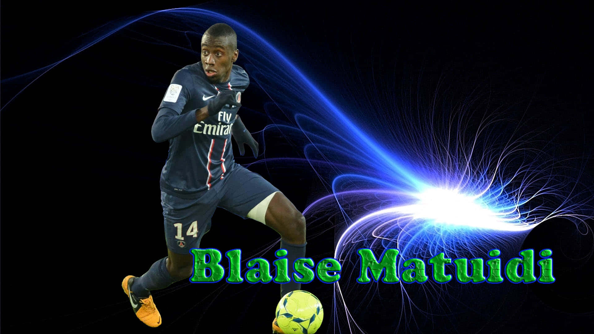 Dynamic Footballer Blaise Matuidi In Action Background