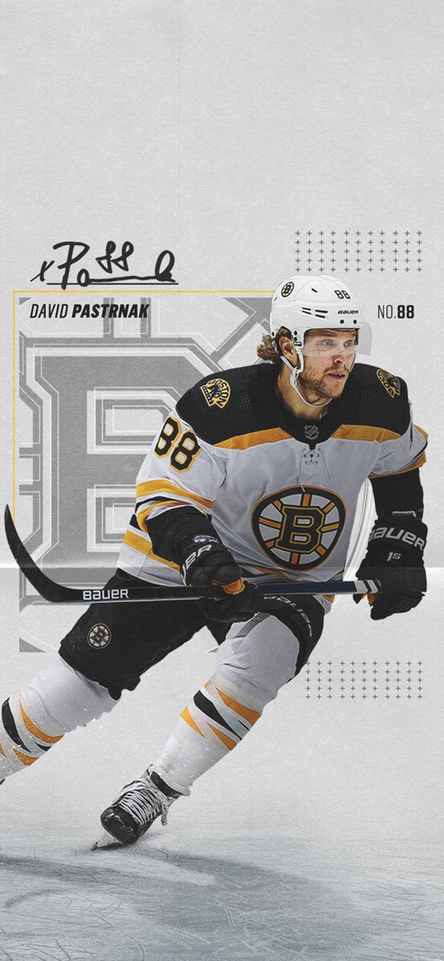 Dynamic Ice Hockey Star David Pastrnak In Action Background