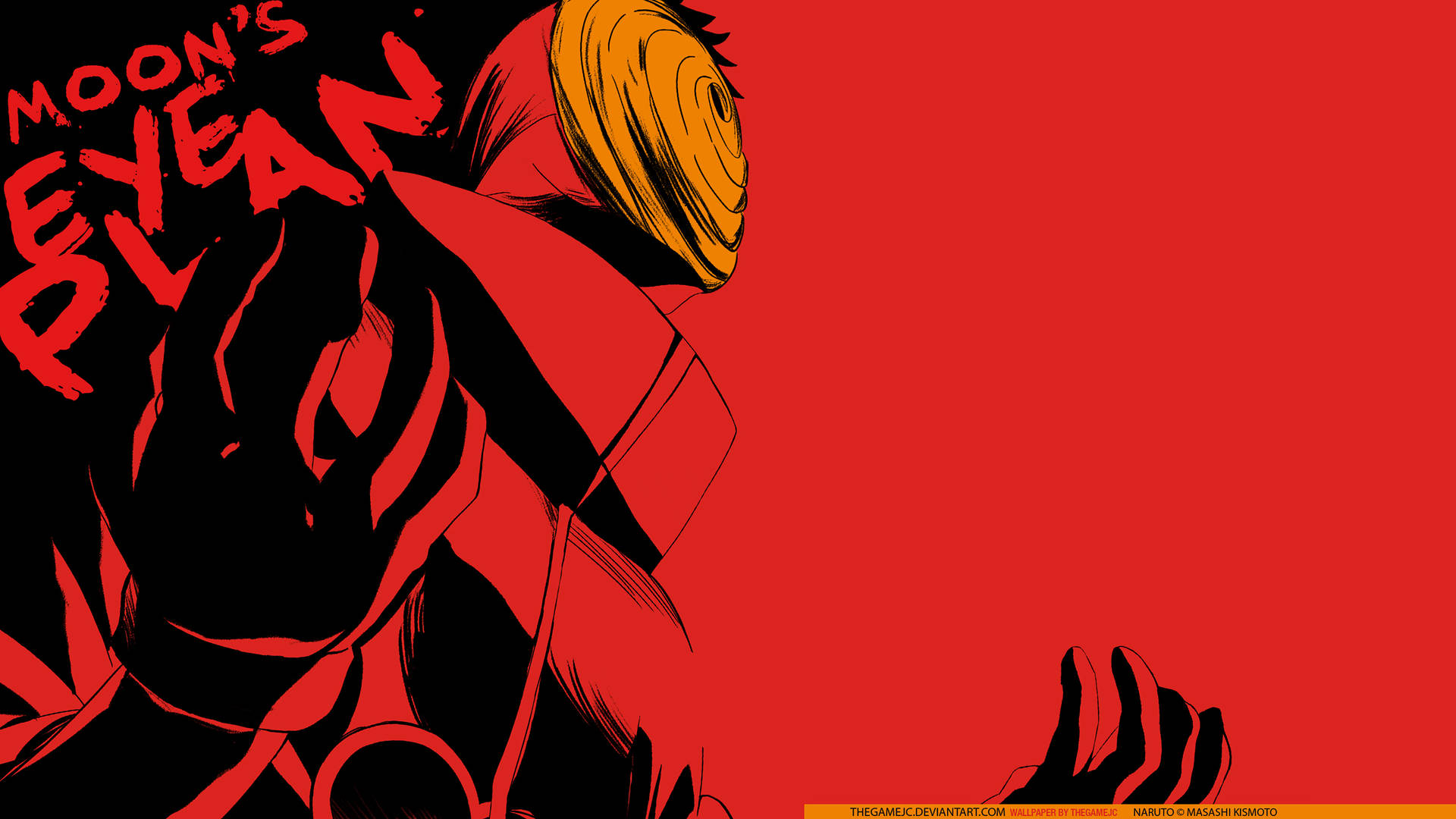 Dynamic Image Of Obito Uchiha Unleashing Power Background