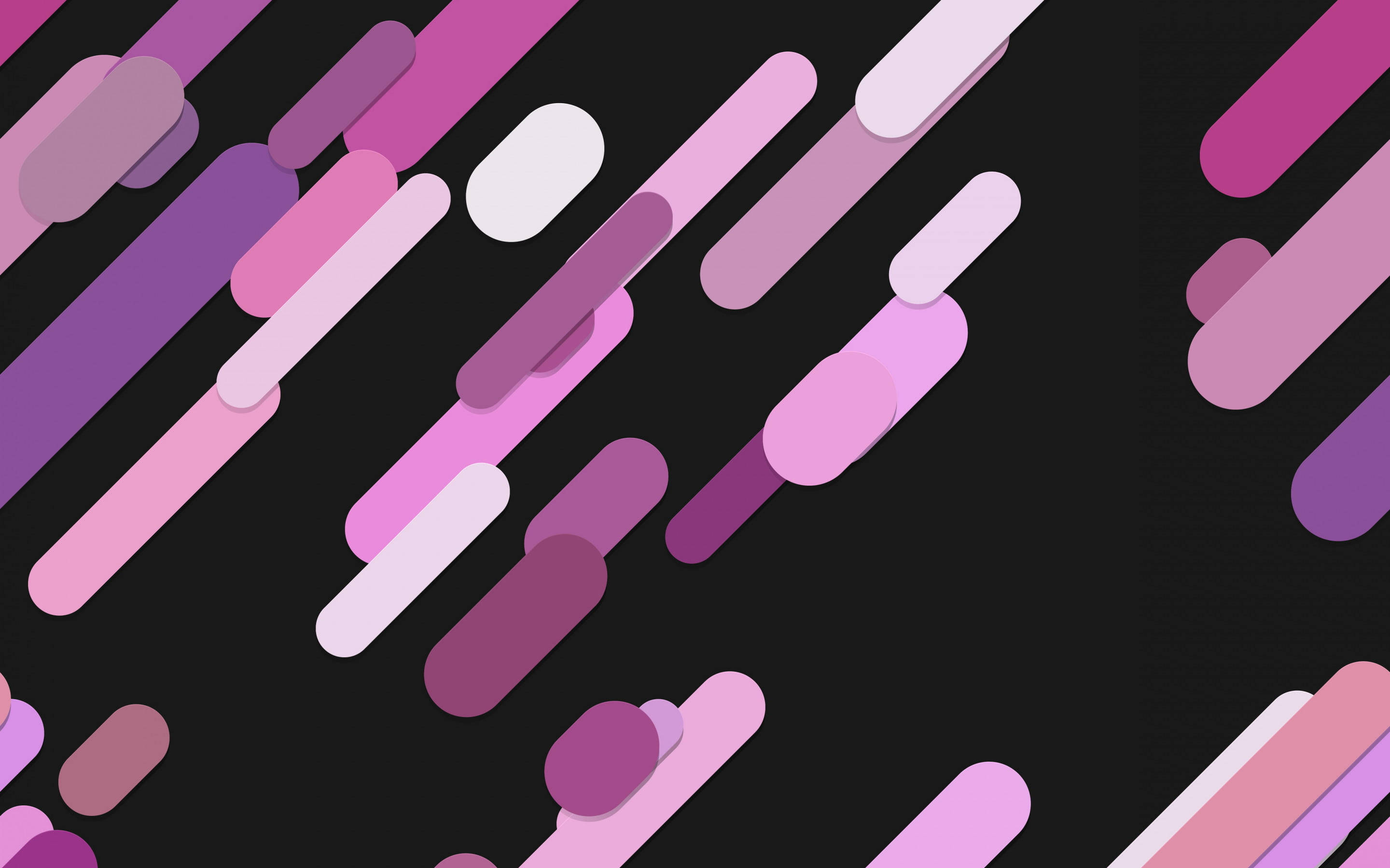 Dynamic Interplay Of Black And Purple Shapes