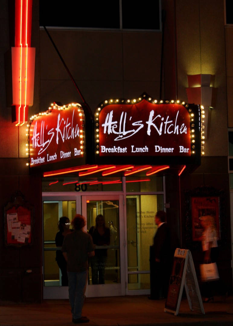 Dynamic Nighttime View Of Hell's Kitchen, Minneapolis.