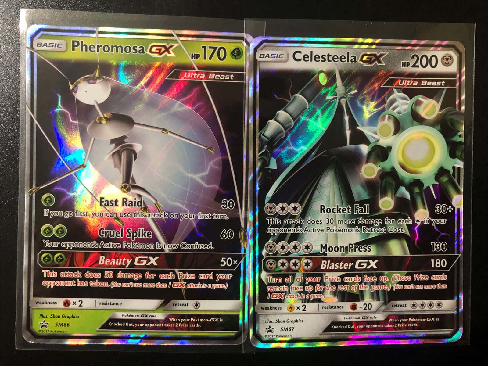 Dynamic Pheromosa And Celesteela Trading Cards