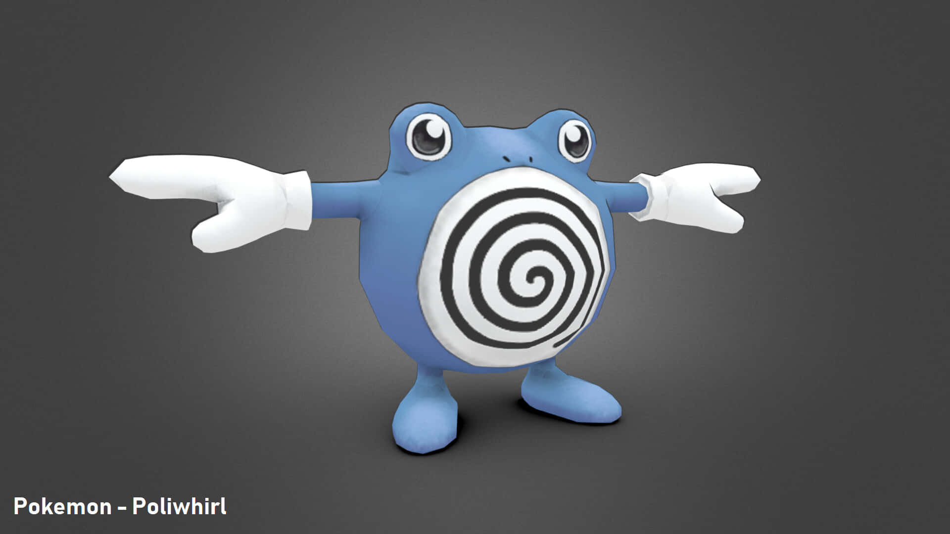 Dynamic Poliwhirl Pokemon In Action Background