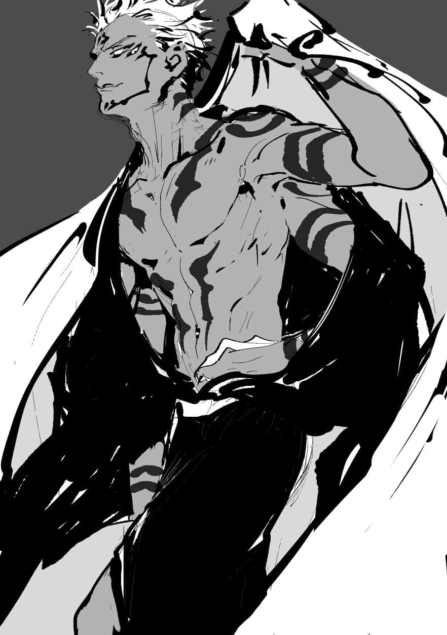 Dynamic Portrayal Of Itadori Yuji Background