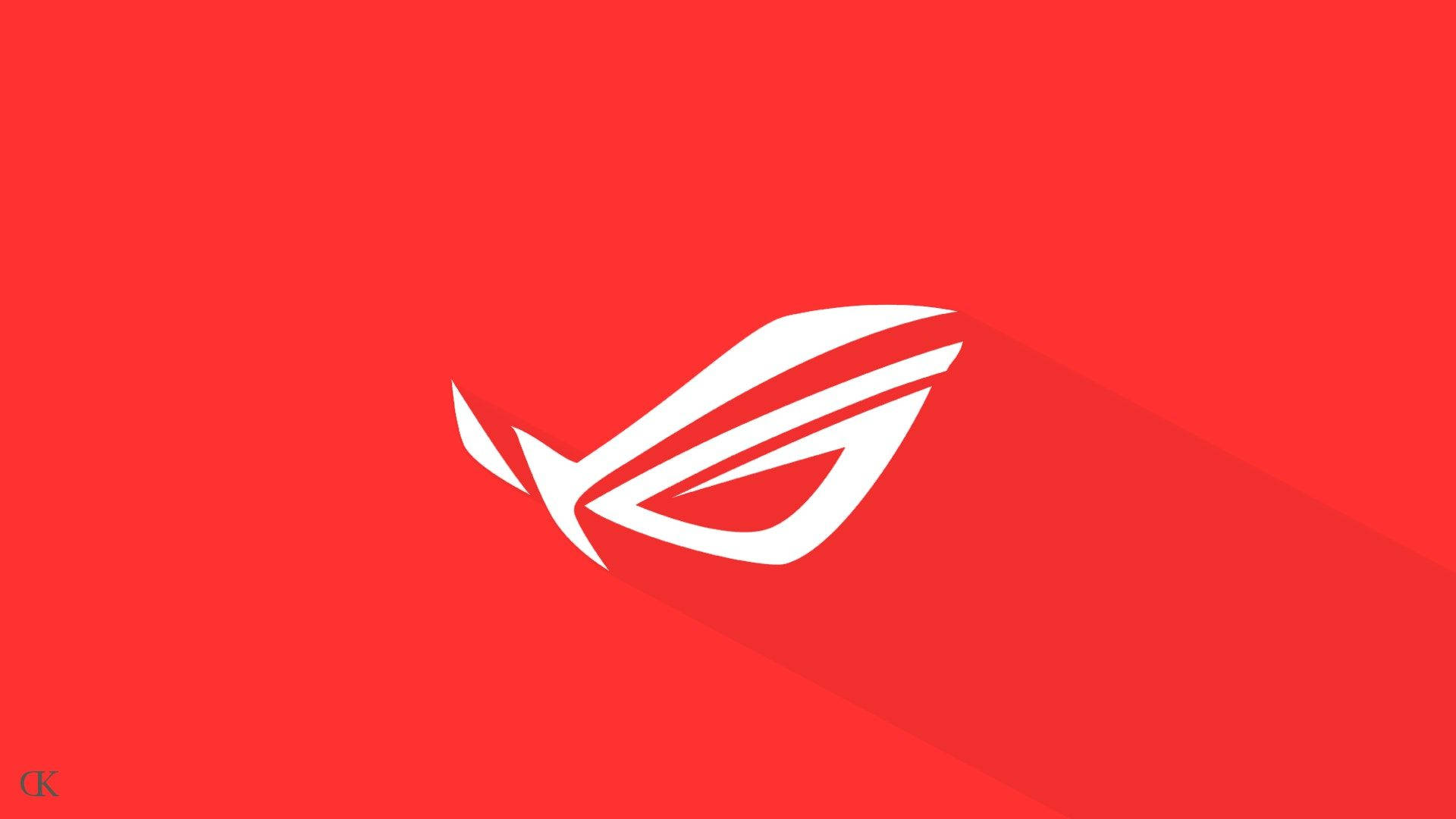 Dynamic Red And White Rog Wallpaper. Background