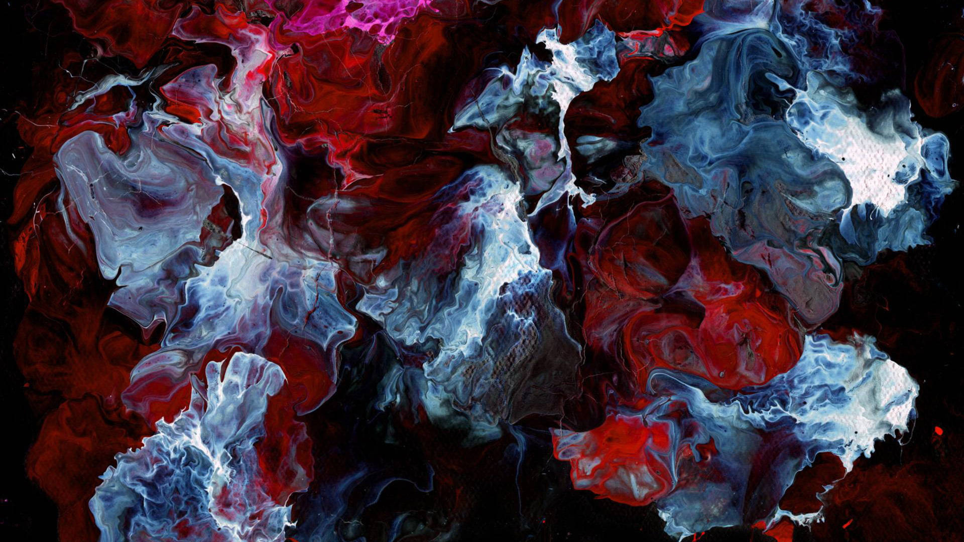 Dynamic Red Blue Marble Paint