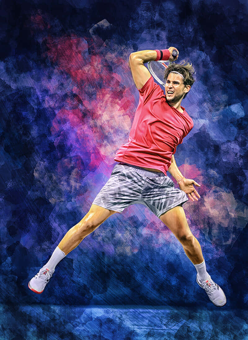 Dynamic Tennis Player Artistic Background Background
