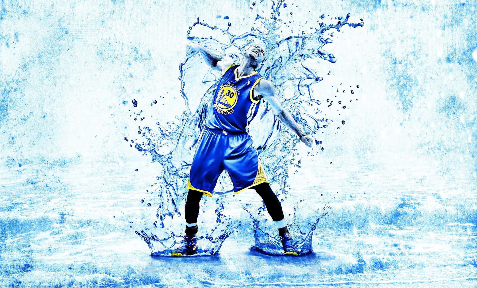 Dynamic Water Splash Basketball Player Background