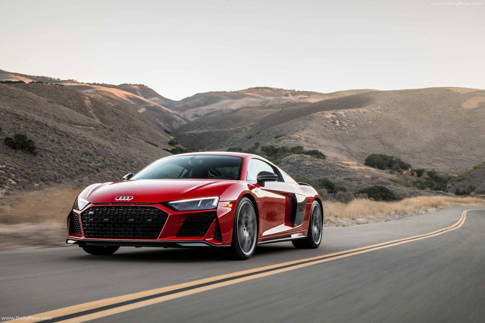 Dynamo Red Audi R8 Coupe Background