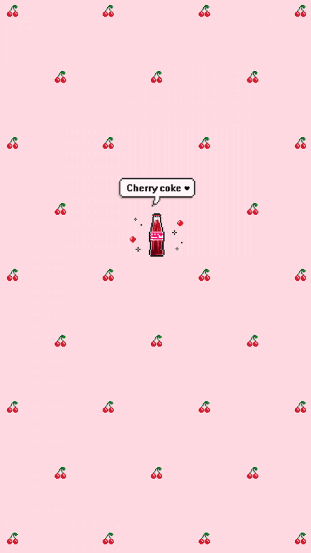 E-girl Aesthetic Cherry Coke Pixel Art Background