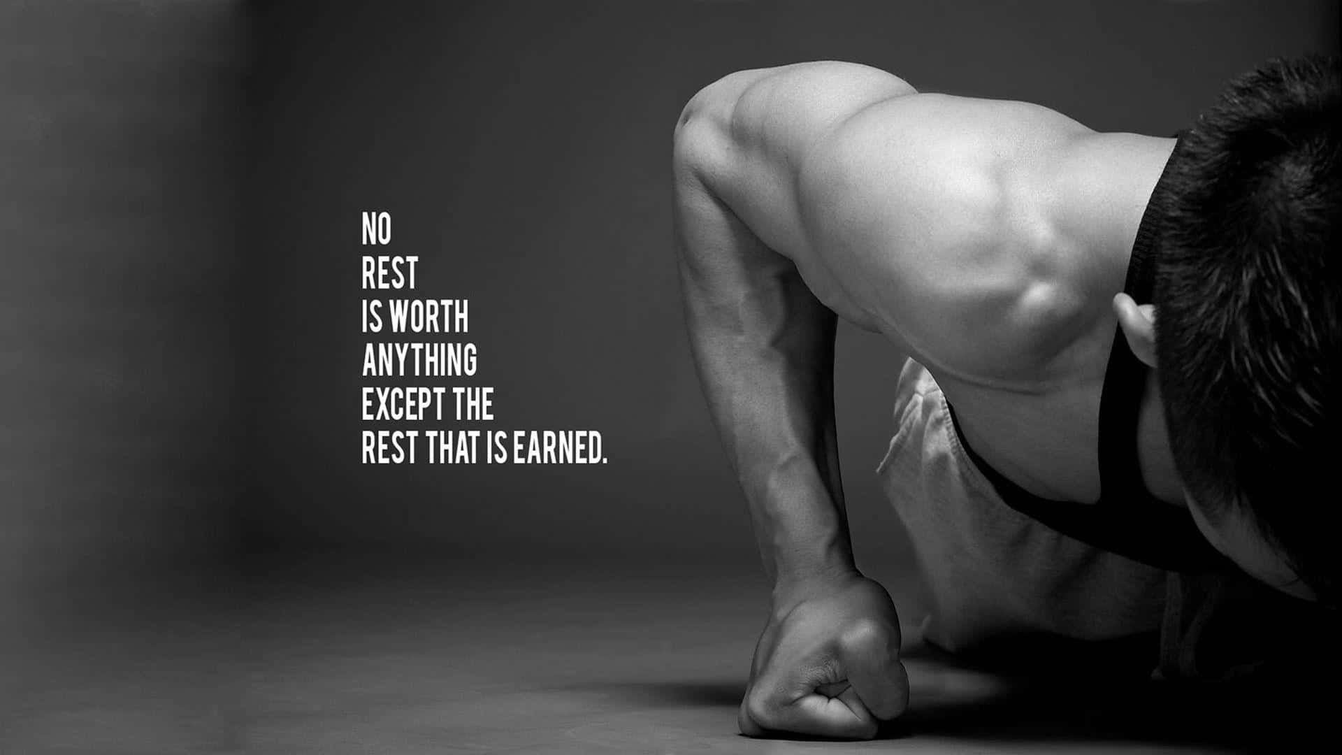 Earned Rest Fitness Motivation Background