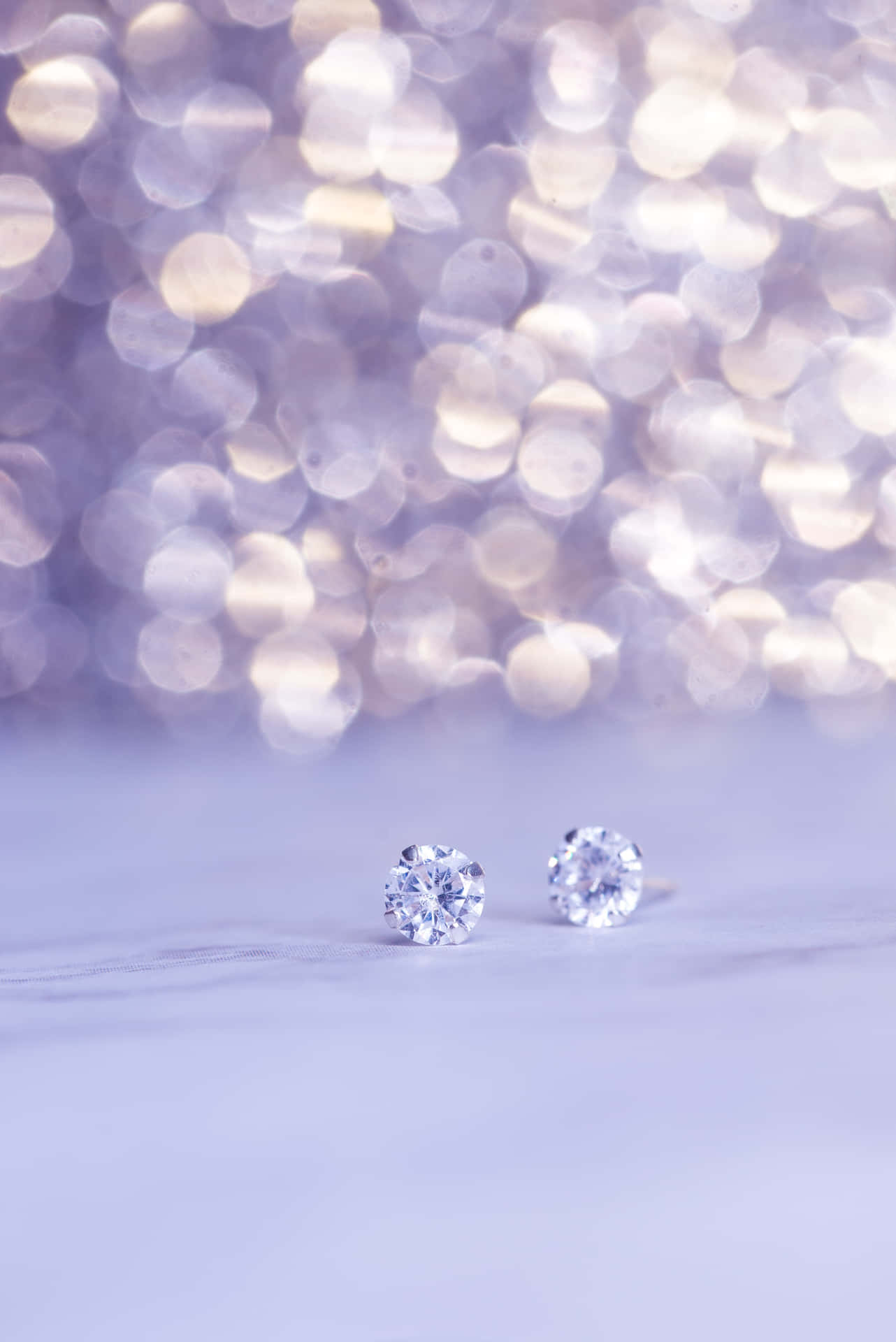 Earrings With Diamond Aesthetic Background