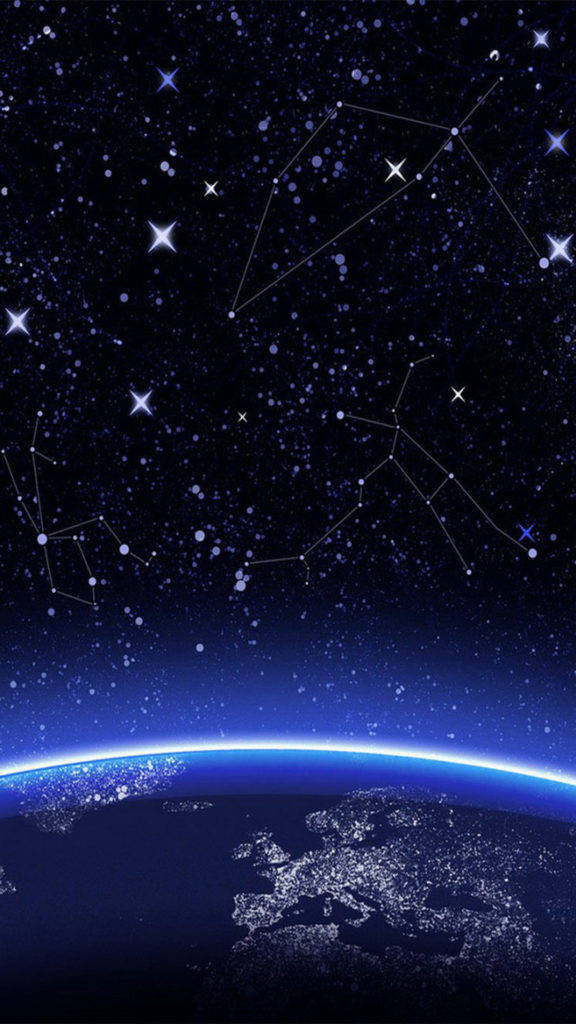 Earth And Galaxy Phone Background