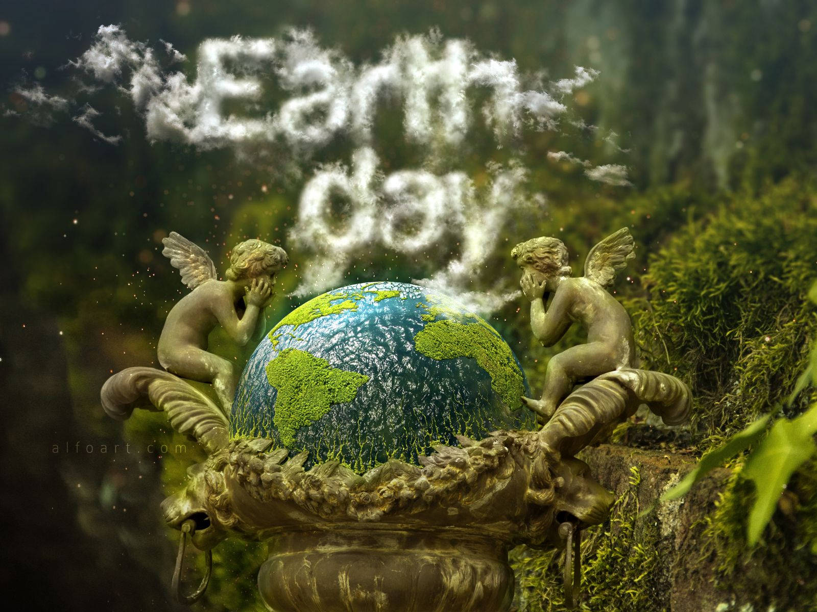 Earth Day Angels Background
