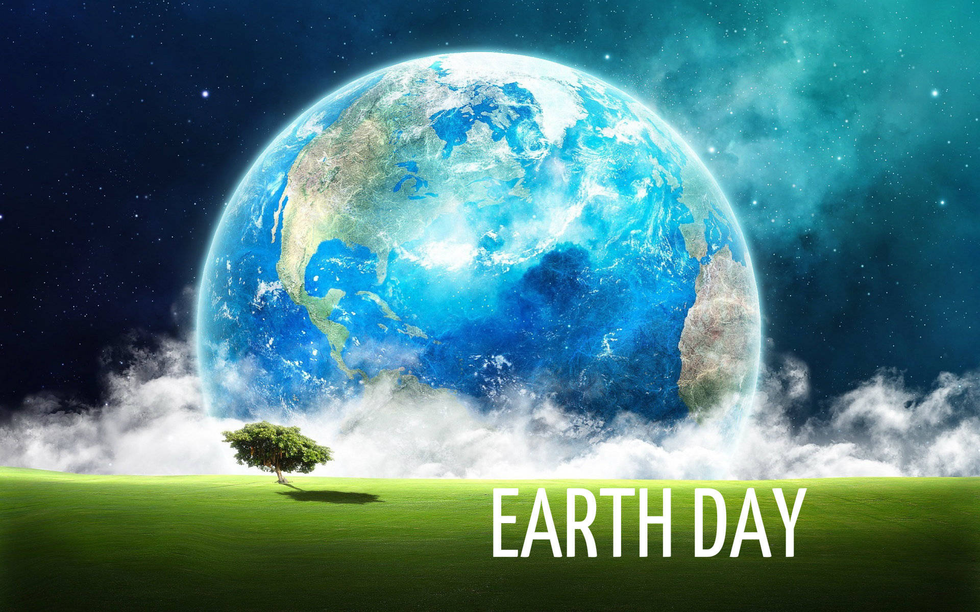 Earth Day Space Background