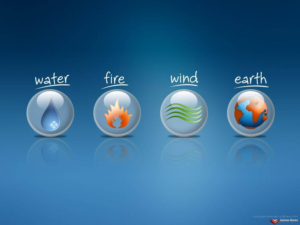Earth Element Inside A Bubble Icon Background