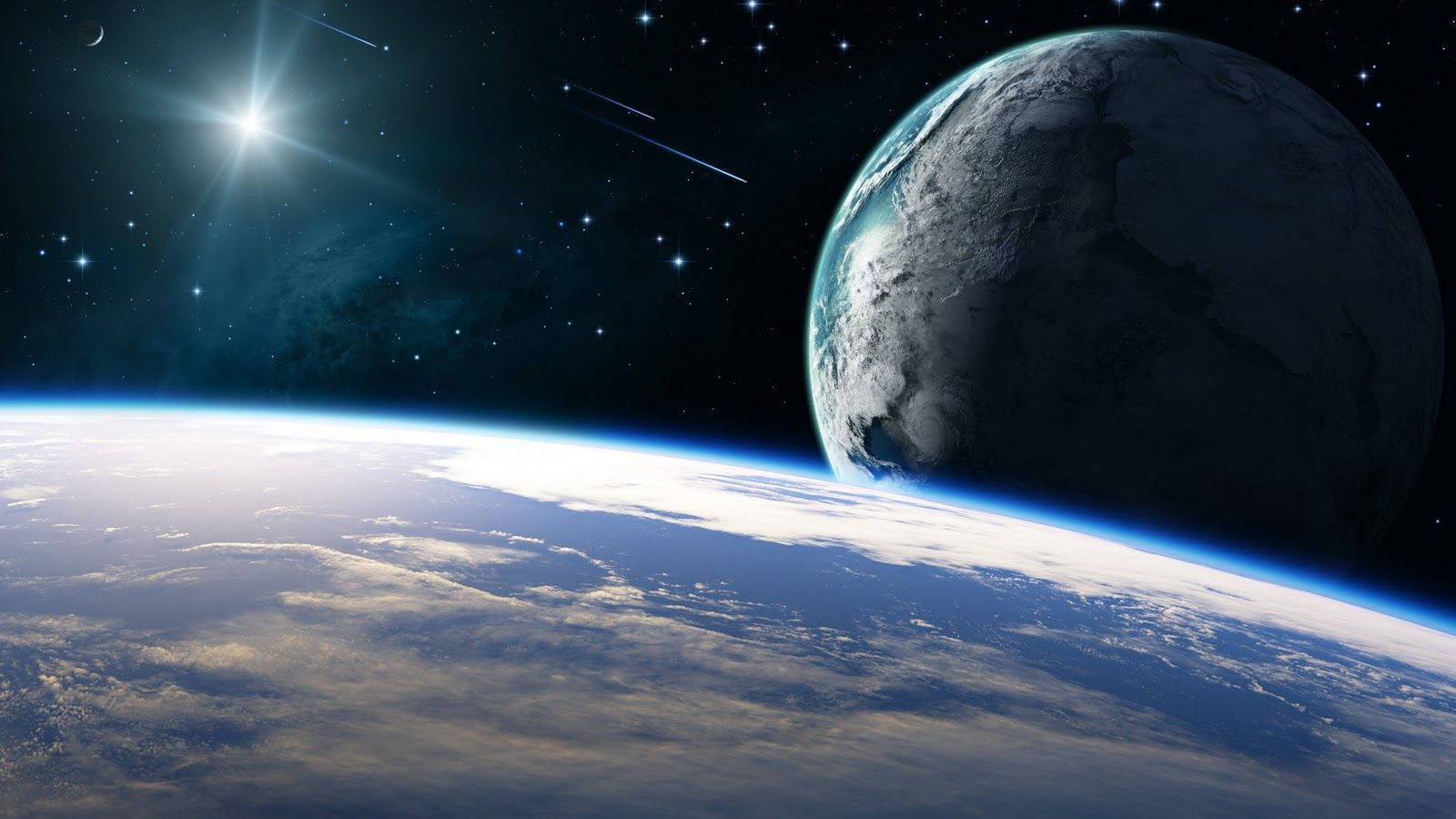 Earth From Outer Space Background